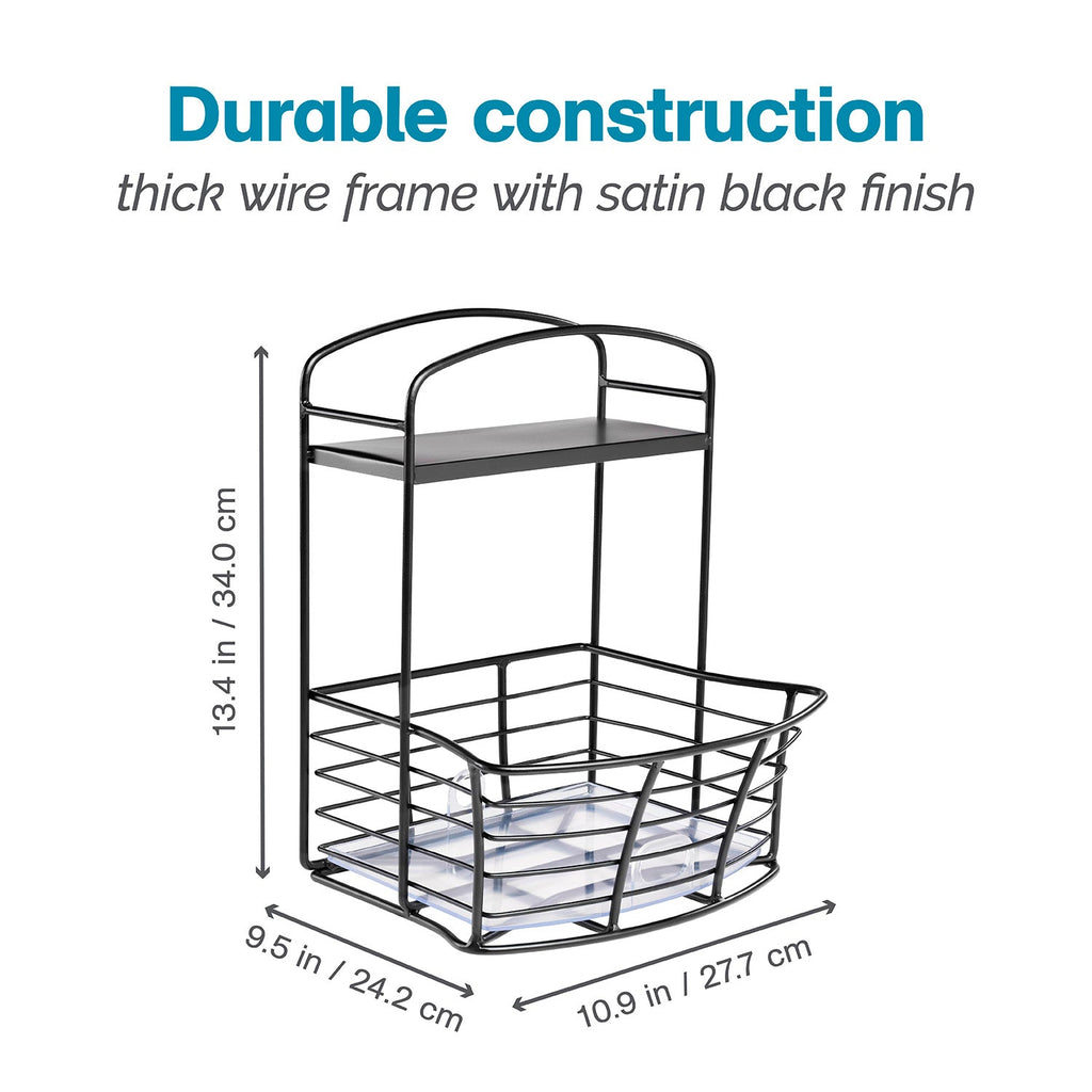 Countertop Storage Bin with Shelf